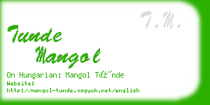 tunde mangol business card